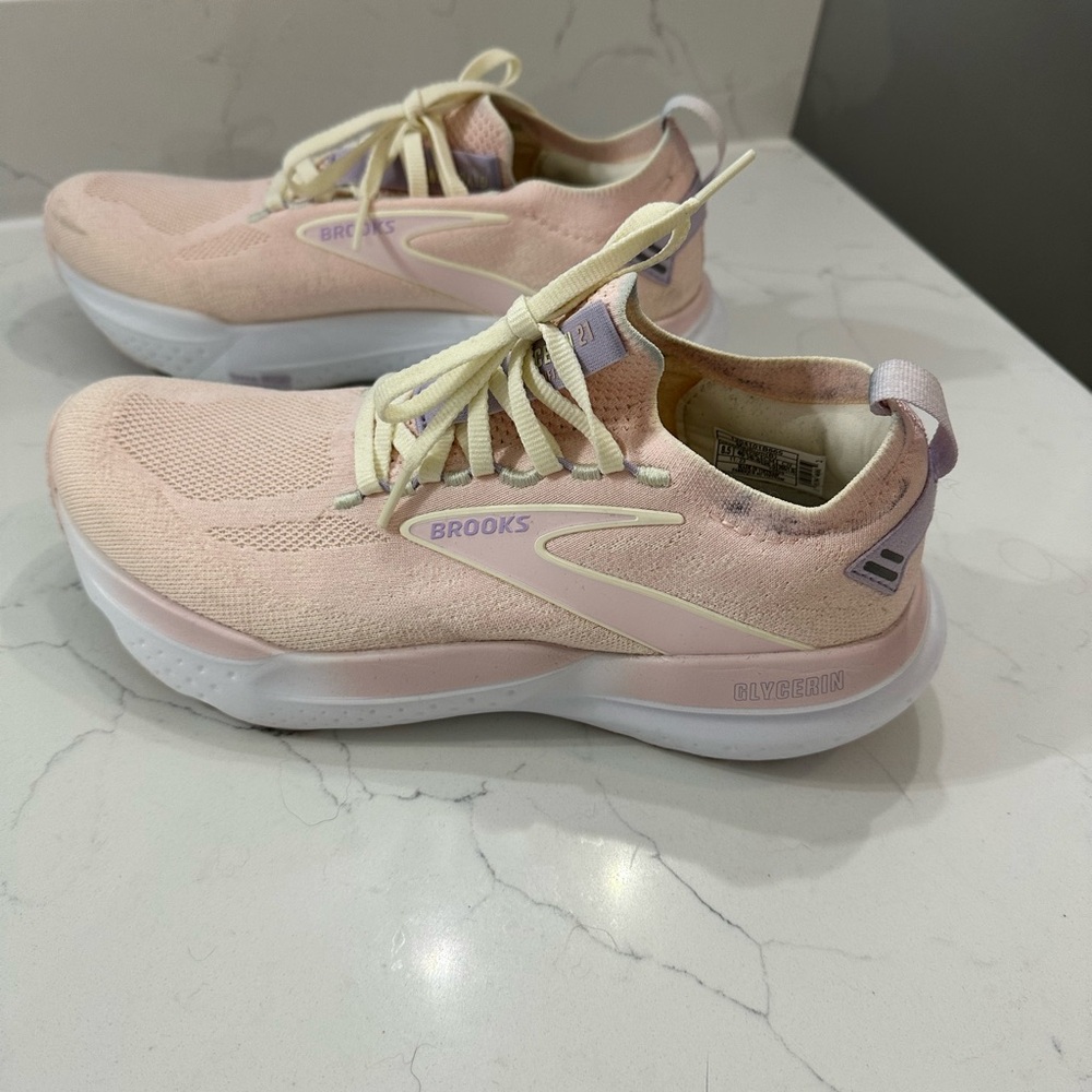 Brooks Pink Athletic Shoes with Cushioned Sole